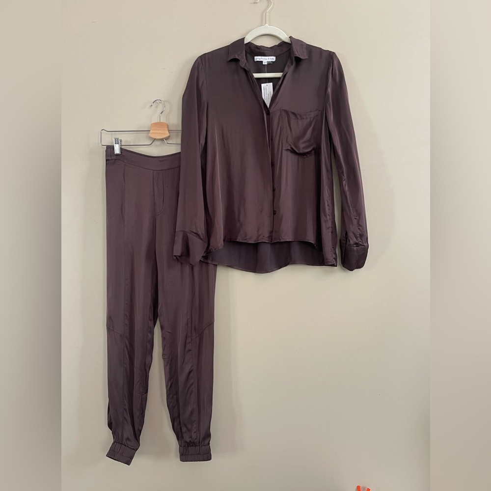 NWT Young Fabulous & Broke co-ord set! Chocolate brown Top and Jogger! Sz Small - Picture 3 of 15